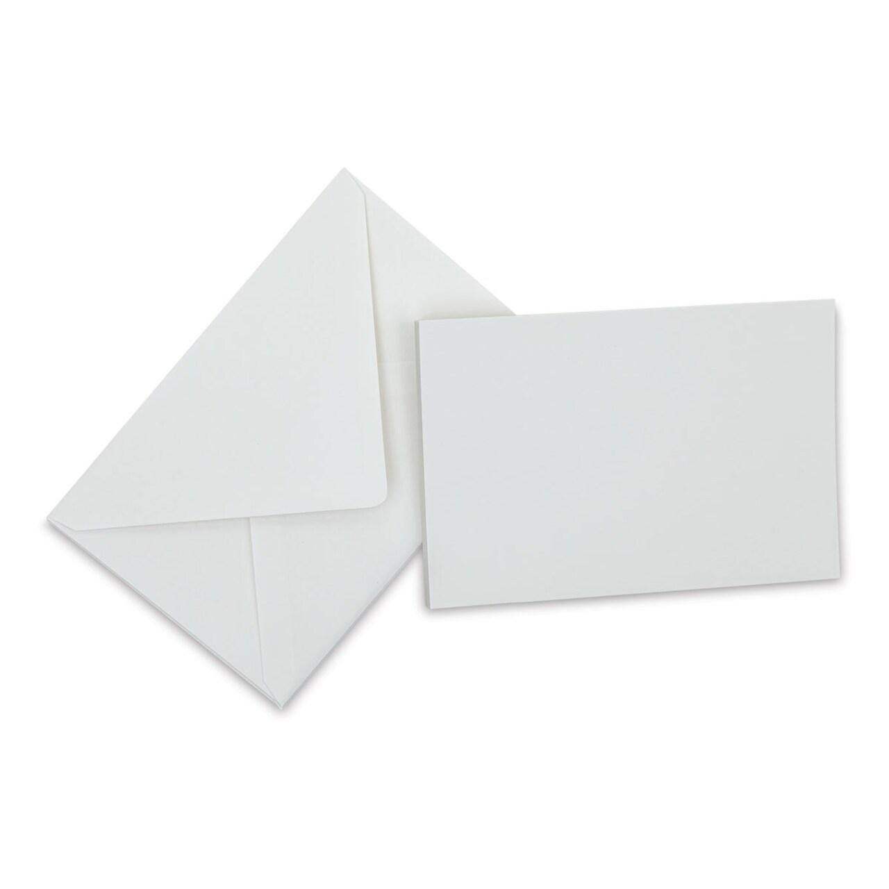 Original Crown Mill Large Flat Cards and Envelopes - White, Pkg of 25